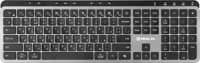 Клавиатура беспроводная REAL-EL RK-737W Wireless/Bluetooth Black/Grey (EL123100060)