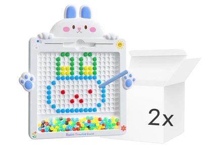Магнітна дошка-мозаїка Woopie Montessori MagPad Кролик 2 шт (ZES2104326948126)