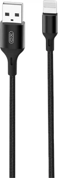 Kabel XO NB143 Braided Data Cable Lightning 2 m Black (6920680870868)