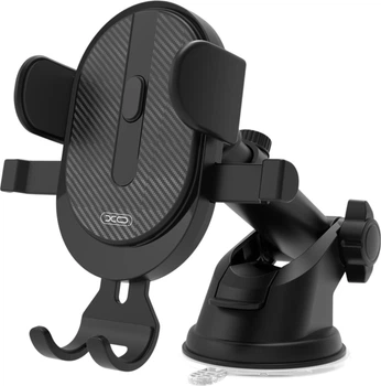 Автотримач для телефона XO C60 Suction Cup Outlet Car Holder Black (6920680872596)