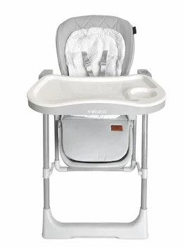 Стільчик для годування 2в1 з функцією гойдалки Velano Movio, light grey (45692)