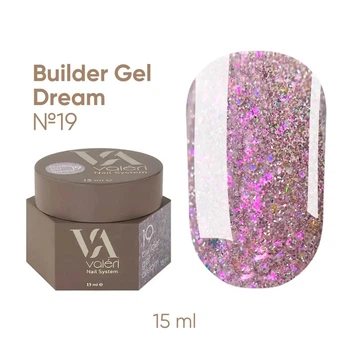 Гель для наращивания Valeri Dream Builder Gel №19 15 мл