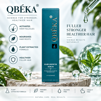 Сироватка для росту та зміцнення волосся QBEKA Hair Growth Serum з амінокислотами, кофеїном і біотином, 80 мл