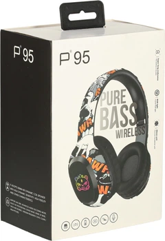 Słuchawki bezprzewodowe nauszne KIK RGB P95 Różowe (5903039766082)