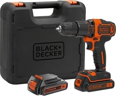 Дрель-шуруповерт аккумуляторная ударная Black&Decker 18V BDCHD18QW