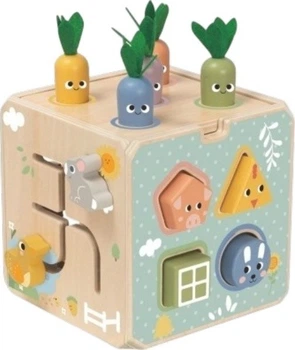 Дерев'яний розвиваючий кубик Tooky Toy Весна 5 в 1 TP551 (6976831555573)