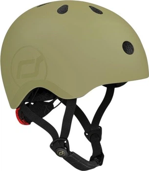 Шолом дитячий захисний Scoot and Ride з ліхтариком 51–55 см Оливковий (9120133000089)
