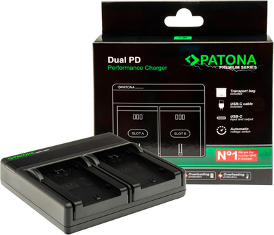 Зарядний пристрій PATONA Premium Dual PD для Panasonic DMW-BLF19 (4055655244565)