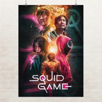 Постер Гра в кальмара, Squid Game, серіал, A2 60×43 см (id4707)