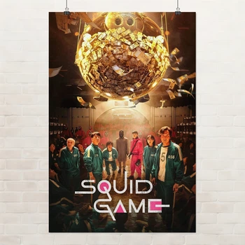 Постер Гра в кальмара, Squid Game, серіал, A3 42×28 см (id4529)