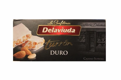 Преміум твердий туррон (нуга) Delaviuda Turrón Duro з мигдалем та медом без глютену 200 г