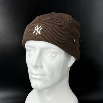 Зимняя коричневая шапка 47 brand New York Yankees B-RNDLE17ACE-BW