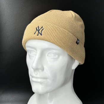 Зимняя бежевая шапка 47 brand New York Yankees B-RNDLE17ACE-KHA