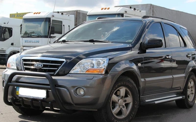 Кенгурятник WT003 Black-2 (нерж.) для Kia Sorento I BL 2002-2009 рр