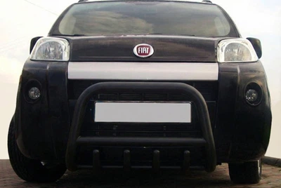 Кенгурятник QT006 Black (нерж) для Peugeot Bipper 2008-2017 гг