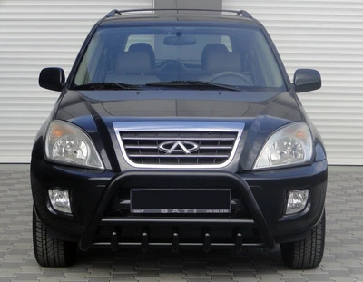 Кенгурятник WT003 Black (нерж) для Chery Tiggo 1 2005-2016 рр