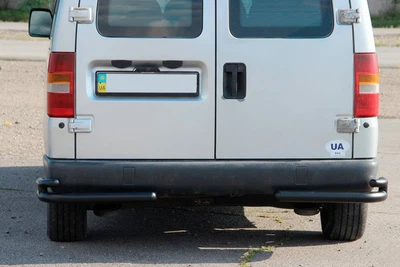 Задние двойные уголки AK003 Double Black (нерж) для Citroen Jumpy 1996-2007 гг