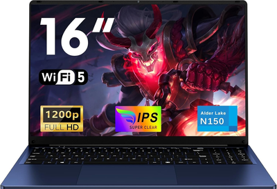 Ноутбук 16'' NAIKLULU NY-08 Intel N150 RAM 16 SSD 1 TB Windows 11 (UKR) (102421160) - Уценка