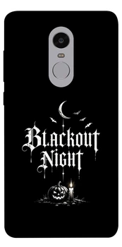 Чехол для Xiaomi Redmi Note 4X с принтом Blackout night