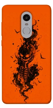 Чехол для Xiaomi Redmi Note 4X с принтом Orange fog pumpkin