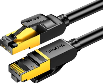 Патч-корд SAMZHE CAT-730H Cat 7 экранированный 10 Гбит/с 30 м Черный