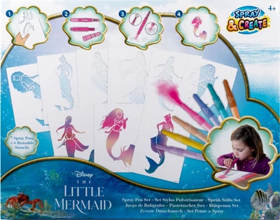 Набір для творчості Canenco Disney Little Mermaid Спрей-ручки з трафаретами TLM23364 (8719668007734)