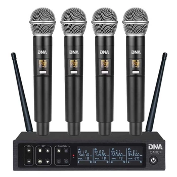 Беспроводная 4-канальная цифровая радиосистема DNA QMIC4 UHF с 4 ручными микрофонами (5908249829282)