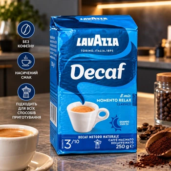 Кава мелена без кофеїну Lavazza Decaf 250 г