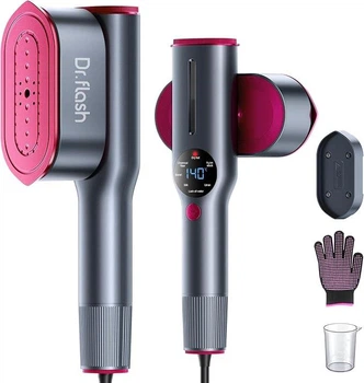 [УЦІНКА] Портативний відпарювач і праска 2-в-1 DRFLASH 1200 Вт (без коробки) — Ручний відпарювач для одягу
