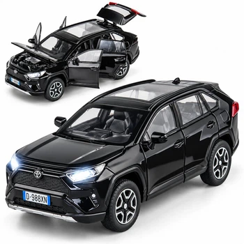 Машинка Toyota RAV4 игрушка моделька металлическая коллекционная 15 см Черный (8382561)