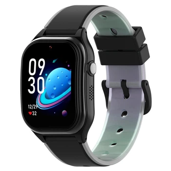 Ультратонкие детские смарт часы Lemfo CT24 с AMOLED дисплеем, GPS трекером, 4G сим картой, прослушиванием и видеозвонками Черный