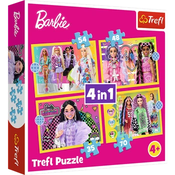 Пазли Trefl 4in1 (35, 48, 54, 70) Barbie Веселий світ Барбі 34626 Різнокольоровий shop (5900511346268)