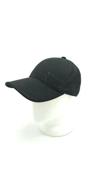Бейсболка трикотажная Full Cap на резинке FlexFit с логотипом сбоку Fortune 54-55 Черный