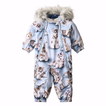 Зимний термокомбинезон Molo Pyxis Fur Husky Cubs, цвет голубой, размер 86 (263.5W26N105.9774)