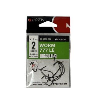 Оффсетный крючок Gurza WORM 777 LE # 2 BN 5 шт ,KE-3218-002