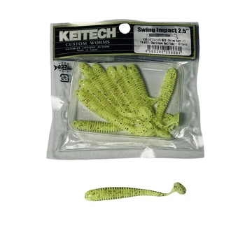 Силікон Keitech Swing Impact 2.5" PAL#01 Chartreuse Red Flk (10 шт/уп),1551.05.93