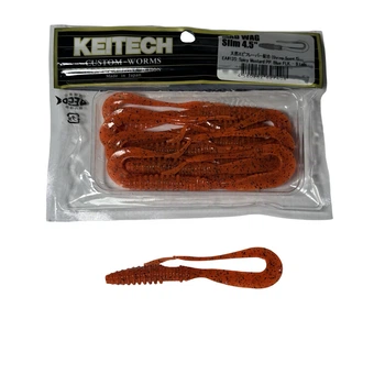 Силікон Keitech Mad Wag Slim 4.5" EA#13 spicy mustard/blue (9 шт/уп),1551.11.33