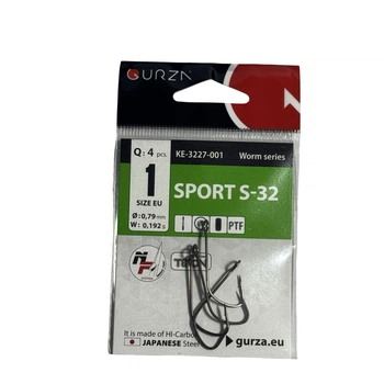 Крючок Gurza Sport S-32 # 1 PTF 4 шт.,KE-3227-001