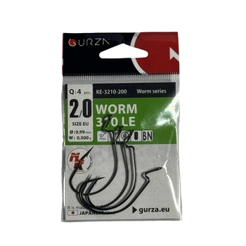 Офсетний крючок Gurza WORM 310 LE # 2/0 BN 4 шт. ,KE-3210-200