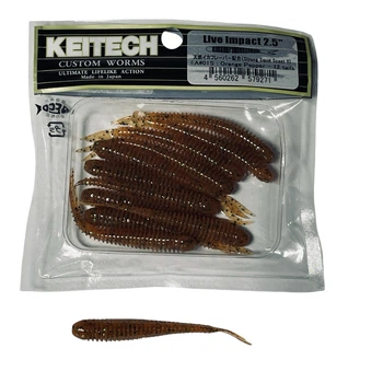 Силікон Keitech Live Impact 2.5" EA#01 Orange Pepper (12 шт/уп),1551.01.18
