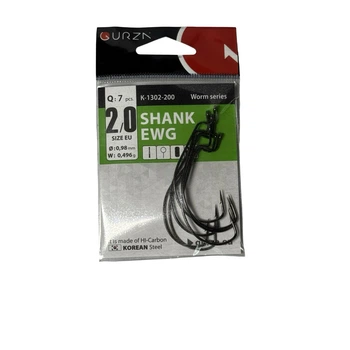 Оффсетный крючок Gurza SHANK EWG # 2/0 BN 7 шт ,К-1302-200