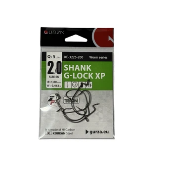 Оффсетный крючок Gurza SHANK G -LOCK XP # 2/0 PTF 5 шт ,KE-3225-200