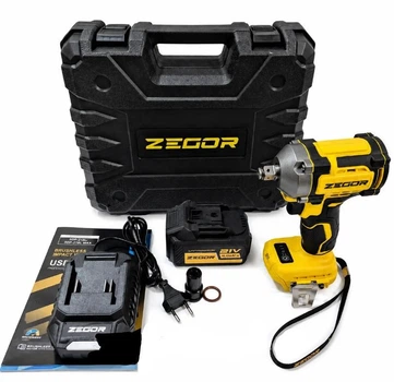 Гайковерт ударный аккумуляторный Zegor SDP-21BL(серия-PROFESSIONAL АКБ 1 шт.-21V. 4.0Ah.)