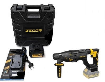 Перфоратор аккумуляторный ZEGOR EHPB-21BL-26(серия-PROFESSIONAL один аккумулятор 6Ач. зарядное устройство)