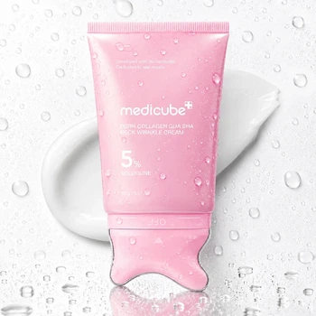 Крем масажер гуаша проти зморшок для шиї та обличчя з волюфіліном Medicube PDRN Collagen Gua Sha Neck Wrinkle Cream 90 г