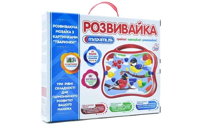 Детская развивающая мозаика 77 фишек "Рассвайка" ТМ Максимус 5423 (пластиковый сортер-мозаика)