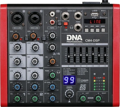 Мікшерний пульт DNA CM4-DSP 4 канали Bluetooth (5907780142898)