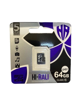 Карта пам'яті Micro SD / 64 гб/ class 10/ UHS1, 16973 Hi-Rali