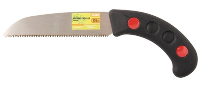 Ножовка садовая MASTERTOOL "Самурай" 170 мм, 9TPI каленый зуб, 3-D заточка (14-6012) 4656197