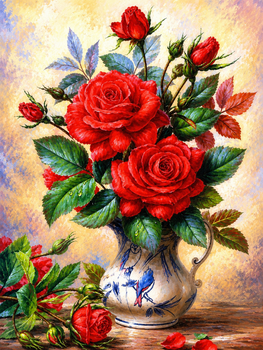 Набір алмазної вишивки ColorArt Букет червоних троянд 30x40 ST417